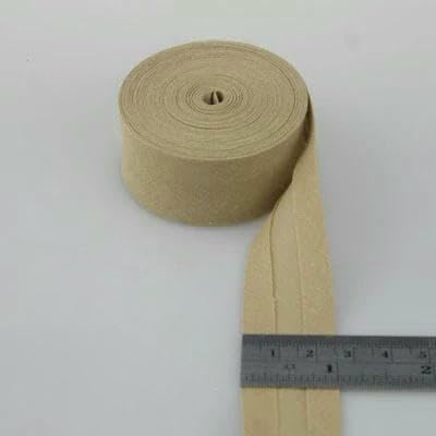 25 mm gefaltetes Schrägband aus Baumwolle, zum Aufbügeln, für Kleidungsstücke, Tischdecken, Steppdecken, Bastelarbeiten, Nähen, Stoffband, 10 m/Rolle, 15 m/Rolle, 15–25 mm x 15 m von AYHTUD