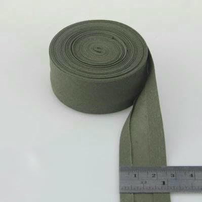 25 mm gefaltetes Schrägband aus Baumwolle, zum Aufbügeln, für Kleidungsstücke, Tischdecken, Steppdecken, Bastelarbeiten, Nähen, Stoffband, 10 m/Rolle, 15 m/Rolle, 24–25 mm x 10 m von AYHTUD