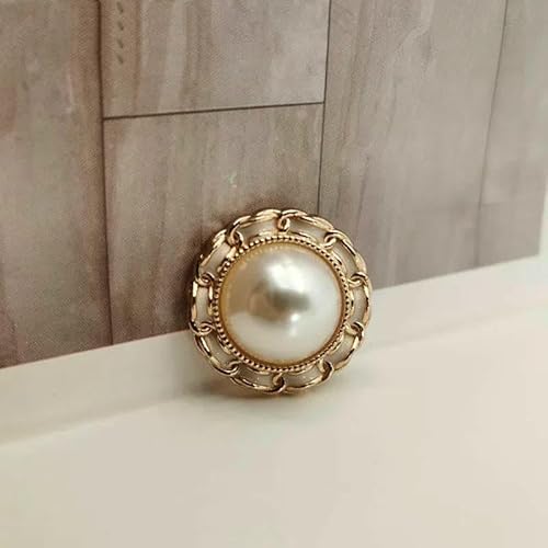 25 mm runde Perlen-Metallknöpfe in Gold für Kleidung, Damen, Jacken, Mäntel, Kleider, handgefertigt, DIY, dekoratives Nähzubehör – 2–15 mm, 6 Stück 25 mm runde Perlen-Metallknöpfe in Gold für Kleidung, Damen, Jacken, Mäntel, Kleider, handgefertigt, DIY, dekoratives Nähzubehör – 2–15 mm, 6 Stück von AYHTUD