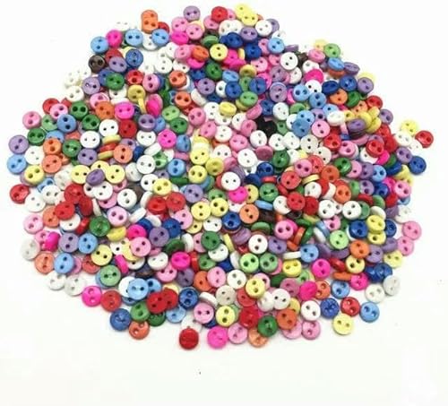250 Stück 3,0 mm 4,0 mm 5 mm 6 mm Mini-Knöpfe für Puppen und Plüschtiere, Kleidung – und Designs – 4,0 mm rund von AYHTUD