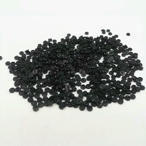 250 Stück 3,0 mm Mini-Knöpfe, schwarz/weiß/mehrfarbig, 2 Löcher, rund, winzige Knöpfe, DIY, handgefertigt, zum Nähen für Puppen, Stofftiere, Kleidung, schwarz 250 Stück 3,0 mm Mini-Knöpfe, schwarz/weiß/mehrfarbig, 2 Löcher, rund, winzige Knöpfe, DIY, handgefertigt, zum Nähen für Puppen, Stofftiere, Kleidung, schwarz von AYHTUD