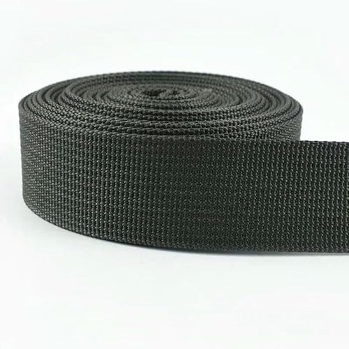 3,0 Meter farbiges Nylon-Gurtband, 20/25/32/38/50 mm, zum Nähen, Schrägband, Riemen, Rucksack, dekoratives Geflecht, Bastelbedarf, Dunkelgrau, 25 mm 3,0 Meter farbiges Nylon-Gurtband, 20/25/32/38/50 mm, zum Nähen, Schrägband, Riemen, Rucksack, dekoratives Geflecht, Bastelbedarf, Dunkelgrau, 25 mm von AYHTUD