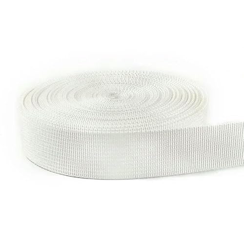 3,0 Meter farbiges Nylon-Gurtband, 20/25/32/38/50 mm, zum Nähen, Schrägband, Riemen, Rucksack, dekoratives Geflecht, Bastelbedarf, Weiß, 38 mm 3,0 Meter farbiges Nylon-Gurtband, 20/25/32/38/50 mm, zum Nähen, Schrägband, Riemen, Rucksack, dekoratives Geflecht, Bastelbedarf, Weiß, 38 mm von AYHTUD