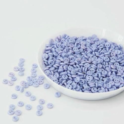 3,0 mm Mini-Knöpfe, Handarbeitsharz, 2 Löcher, Knopf für Cartoon-Puppen, Kleidung, Schuhe, Scrapbooking, Nähkleidung, 16–100 Stück von AYHTUD