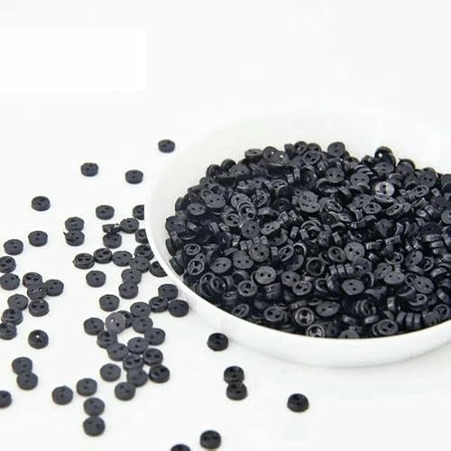 3,0 mm Mini-Knöpfe, Handarbeitsharz, 2 Löcher, Knopf für Cartoon-Puppen, Kleidung, Schuhe, Scrapbooking, Nähkleidung, 20–50 Stück von AYHTUD