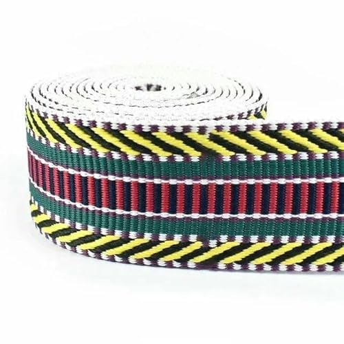 3/5 Meter 38/50 mm Polyester-Jacquard-Gurtbänder, dickes Band, Taschengurt, Gürtel für DIY-Kleidung, Schrägband, Nähzubehör, Gelb, 50 mm, 5 Meter 3/5 Meter 38/50 mm Polyester-Jacquard-Gurtbänder, dickes Band, Taschengurt, Gürtel für DIY-Kleidung, Schrägband, Nähzubehör, Gelb, 50 mm, 5 Meter von AYHTUD
