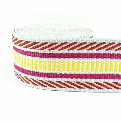 3/5 Meter 38/50 mm Polyester-Jacquard-Gurtband, dickes Band, Taschengurt, Gürtel für DIY-Kleidung, Schrägband, Nähzubehör, Pink, 38 mm, 5 Meter 3/5 Meter 38/50 mm Polyester-Jacquard-Gurtband, dickes Band, Taschengurt, Gürtel für DIY-Kleidung, Schrägband, Nähzubehör, Pink, 38 mm, 5 Meter von AYHTUD
