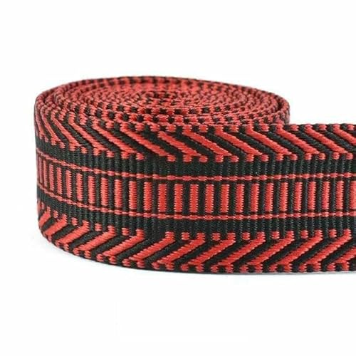 3/5 Meter 38/50 mm Polyester-Jacquard-Gurtband, dickes Band, Taschengurt, Gürtel für DIY-Kleidung, Schrägband, Nähzubehör, Rot, 50 mm, 5 Meter 3/5 Meter 38/50 mm Polyester-Jacquard-Gurtband, dickes Band, Taschengurt, Gürtel für DIY-Kleidung, Schrägband, Nähzubehör, Rot, 50 mm, 5 Meter von AYHTUD