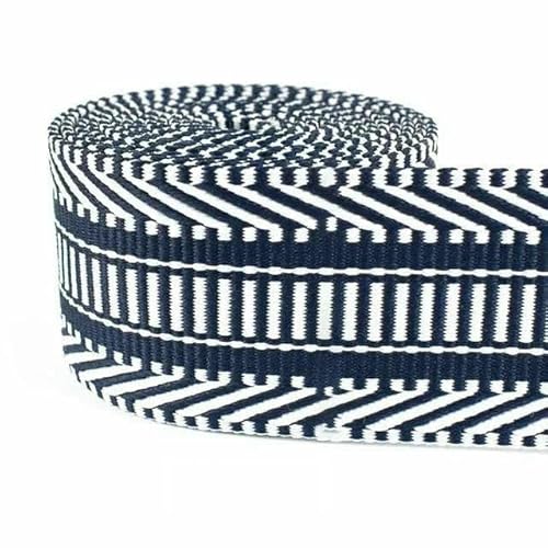 3/5 Meter 38/50 mm Polyester-Jacquard-Gurtband, dickes Band, Taschengurt, Gürtel für DIY-Kleidung, Schrägband, Nähzubehör – Dunkelblau – 50 mm – 5 Meter 3/5 Meter 38/50 mm Polyester-Jacquard-Gurtband, dickes Band, Taschengurt, Gürtel für DIY-Kleidung, Schrägband, Nähzubehör – Dunkelblau – 50 mm – 5 Meter von AYHTUD