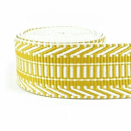 3/5 Meter 38/50 mm Polyester-Jacquard-Gurtband, dickes Band, Taschengurt, Gürtel für DIY-Kleidung, Schrägband, Nähzubehör – Hellgelb – 38 mm – 5 Meter 3/5 Meter 38/50 mm Polyester-Jacquard-Gurtband, dickes Band, Taschengurt, Gürtel für DIY-Kleidung, Schrägband, Nähzubehör – Hellgelb – 38 mm – 5 Meter von AYHTUD