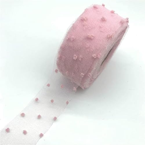 3 Yards/Lot 40 mm Samtpunkte Organzaband Spitzenrand DIY Spitzenband Dekoration für Kleidungsstück Nähstoff-02 von AYHTUD