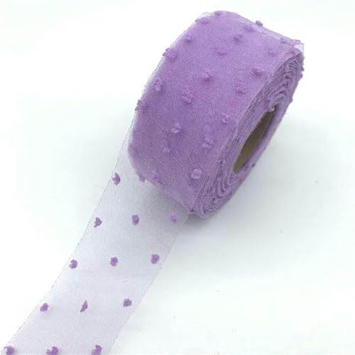 3 Yards/Lot 40 mm Samtpunkte Organzaband Spitzenrand DIY Spitzenband Dekoration für Kleidungsstück Nähstoff-05 von AYHTUD
