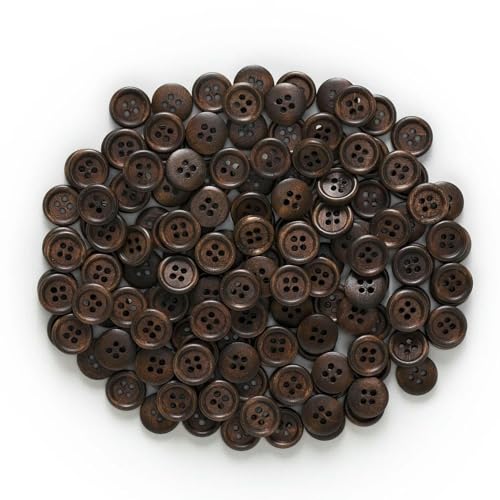 30/50 Stück 4-Loch-Holzknöpfe zum Nähen, Scrapbook, Kleidung, Basteln, Jacken, Blazer, Pullover, Handarbeitszubehör, 10–25 mm, Braun, 10 mm 30/50 Stück 4-Loch-Holzknöpfe zum Nähen, Scrapbook, Kleidung, Basteln, Jacken, Blazer, Pullover, Handarbeitszubehör, 10–25 mm, Braun, 10 mm von AYHTUD