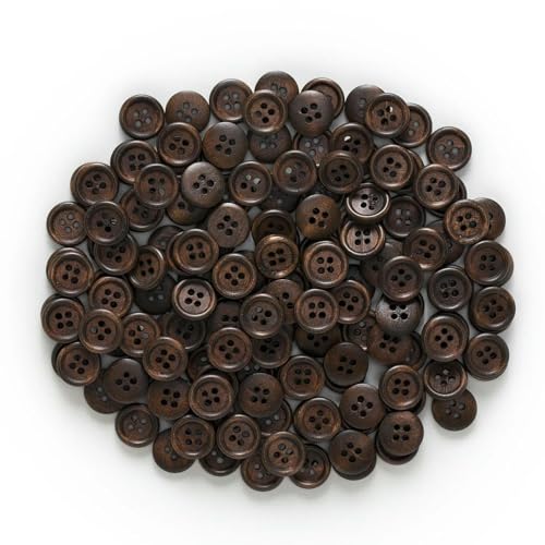30/50 Stück 4-Loch-Holzknöpfe zum Nähen von Scrapbooks, Kleidung, Basteln, Jacken, Blazern, Pullovern, Handarbeitszubehör, 10–25 mm, Braun, 30 Stück, 23,0 mm 30/50 Stück 4-Loch-Holzknöpfe zum Nähen von Scrapbooks, Kleidung, Basteln, Jacken, Blazern, Pullovern, Handarbeitszubehör, 10–25 mm, Braun, 30 Stück, 23,0 mm von AYHTUD