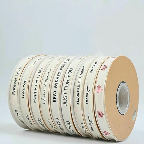 30 Meter/Los Geschenkband mit Aufdruck „Love You“, Weihnachtsgeschenkpapier aus Seide mit Blumendruck, DIY-Hochzeits- und Partyband, 13 mm 30 Meter/Los Geschenkband mit Aufdruck „Love You“, Weihnachtsgeschenkpapier aus Seide mit Blumendruck, DIY-Hochzeits- und Partyband, 13 mm von AYHTUD