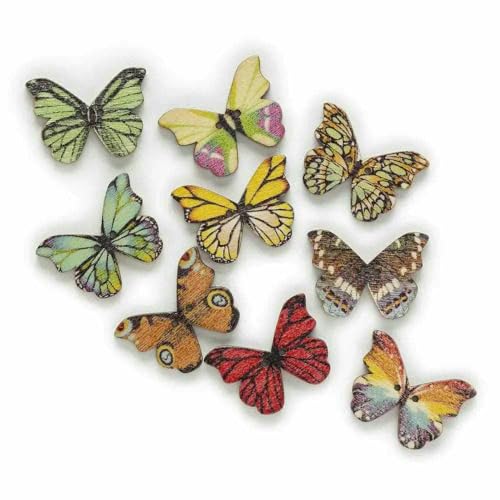 30 Stück 2 Löcher, gemischt, viele Stile optional, Schmetterlings-Holzknöpfe, Dekoration, Kleidung, Heimnähen, Scrapbooking, Kartenherstellung, DIY-B, 28 x 21 mm 30 Stück 2 Löcher, gemischt, viele Stile optional, Schmetterlings-Holzknöpfe, Dekoration, Kleidung, Heimnähen, Scrapbooking, Kartenherstellung, DIY-B, 28 x 21 mm von AYHTUD