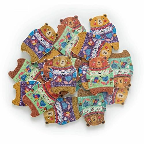 30 Stück lustige fette Bären-Cartoon-Retro-Druck-Holzknöpfe, Handarbeit, Nähen, Scrapbooking, Kleidung, Basteln, Kartenmarkieren, DIY, 36 x 25 mm, Weiß 30 Stück lustige fette Bären-Cartoon-Retro-Druck-Holzknöpfe, Handarbeit, Nähen, Scrapbooking, Kleidung, Basteln, Kartenmarkieren, DIY, 36 x 25 mm, Weiß von AYHTUD