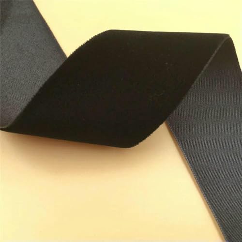 38 mm, 1/3/5 Yards, Weingold, Schwarz, Blau, einseitiges Nylon-Samtband, unelastische Veloursbänder, Gurtband, DIY-Zubehör, Schwarz, 5 Yards 38 mm, 1/3/5 Yards, Weingold, Schwarz, Blau, einseitiges Nylon-Samtband, unelastische Veloursbänder, Gurtband, DIY-Zubehör, Schwarz, 5 Yards von AYHTUD