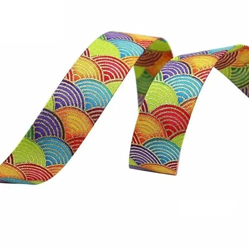 4/10 Yards 10/25/40 mm Jacquard-Gurtband Ethnischer Taschengurt Kleidungsdekoration Spitzenband Kleidungsgürtelband DIY Nähzubehör-2-25 mm-4 Yards von AYHTUD