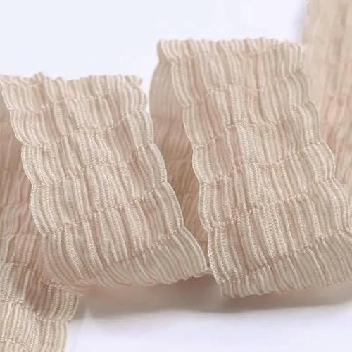 4,5 m Bambus-Gelenk-Faltengarnband, DIY-Schleife, Haarschmuck, Kleidung, Dekoration, Besatz, Geschenk, Blumenstrauß, Verpackungsmaterial, Hellaprikose, 2,5 cm breit 4,5 m Bambus-Gelenk-Faltengarnband, DIY-Schleife, Haarschmuck, Kleidung, Dekoration, Besatz, Geschenk, Blumenstrauß, Verpackungsmaterial, Hellaprikose, 2,5 cm breit von AYHTUD