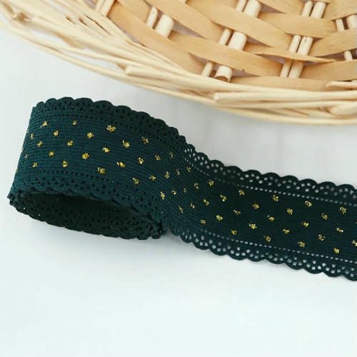 4,5 m Cord-Spitzenband mit goldenen Punkten, 3,8 cm, zum Nähen, Basteln, Haarschleifen, Clips, Verpacken, Zubehör, Hochzeit, 220421-1, lang, 4,5 m 4,5 m Cord-Spitzenband mit goldenen Punkten, 3,8 cm, zum Nähen, Basteln, Haarschleifen, Clips, Verpacken, Zubehör, Hochzeit, 220421-1, lang, 4,5 m von AYHTUD