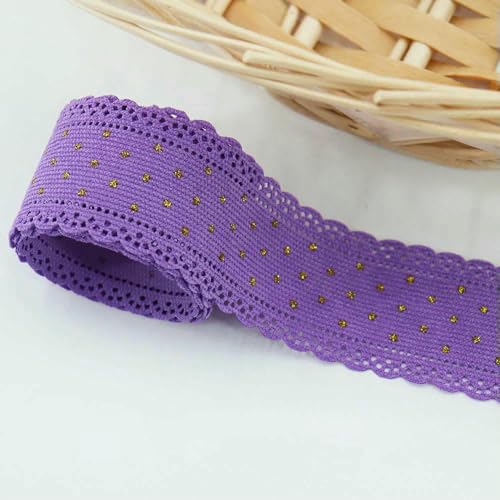 4,5 m Cord-Spitzenband mit goldenen Punkten, 3,8 cm, zum Nähen, Basteln, Haarschleifen, Clips, Verpacken, Zubehör, Hochzeit, 220421-2, lang, 4,5 m 4,5 m Cord-Spitzenband mit goldenen Punkten, 3,8 cm, zum Nähen, Basteln, Haarschleifen, Clips, Verpacken, Zubehör, Hochzeit, 220421-2, lang, 4,5 m von AYHTUD