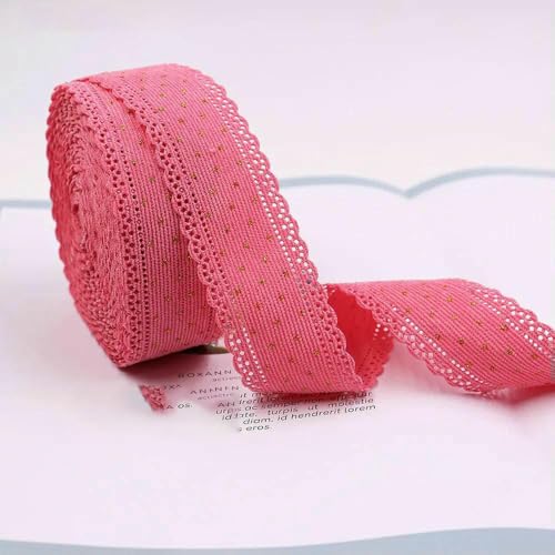 4,5 m Cord-Spitzenband mit goldenen Punkten, 3,8 cm, zum Nähen, Basteln, Haarschleifen, Clips, Verpacken, Zubehör, Hochzeit, M-211008-1886, lang, 4,5 m 4,5 m Cord-Spitzenband mit goldenen Punkten, 3,8 cm, zum Nähen, Basteln, Haarschleifen, Clips, Verpacken, Zubehör, Hochzeit, M-211008-1886, lang, 4,5 m von AYHTUD