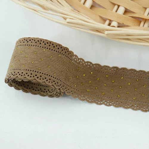 4,5 m Cord-Spitzenband mit goldenen Punkten, 3,8 cm, zum Nähen, Basteln, Haarschleifen, Clips, Verpacken von Accessoires, Hochzeiten, 220421-5-Lang, 4,5 m 4,5 m Cord-Spitzenband mit goldenen Punkten, 3,8 cm, zum Nähen, Basteln, Haarschleifen, Clips, Verpacken von Accessoires, Hochzeiten, 220421-5-Lang, 4,5 m von AYHTUD