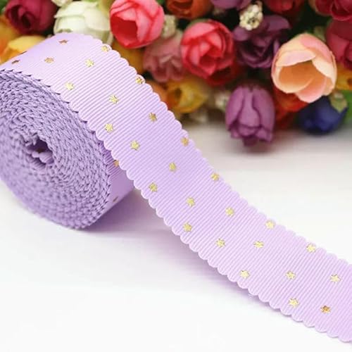 4,5 m bedrucktes Ripsband mit kleinen goldenen Sternen, Spitzenband für Haarschleifen, Bastelarbeiten, handgefertigte Accessoires, M19070801-430, Helle Orchidee 4,5 m bedrucktes Ripsband mit kleinen goldenen Sternen, Spitzenband für Haarschleifen, Bastelarbeiten, handgefertigte Accessoires, M19070801-430, Helle Orchidee von AYHTUD