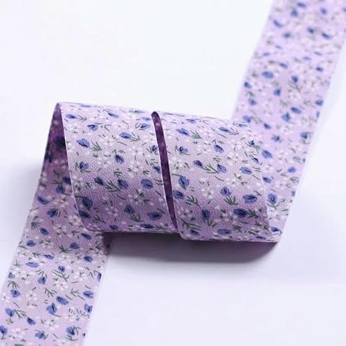 4,5 m doppelseitiges Chiffonband mit Blumenmuster für Heimwerker, Basteln, Hochzeitsfeiern, Dekoration, Geschenk, Blumenstrauß, Verpackung, Haarschmuck, Schleifenmaterial, Hel 4,5 m doppelseitiges Chiffonband mit Blumenmuster für Heimwerker, Basteln, Hochzeitsfeiern, Dekoration, Geschenk, Blumenstrauß, Verpackung, Haarschmuck, Schleifenmaterial, Hel von AYHTUD