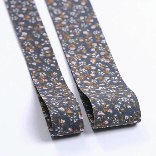 4,5 m doppelseitiges Chiffonband mit Blumenmuster für Heimwerkerarbeiten, Hochzeitsfeiern, Dekoration, Geschenk, Blumenstrauß, Verpackung, Haarschmuck, Schleifenmaterial, Mari von AYHTUD