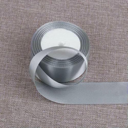 4 cm Seidensatinbänder, 22 Meter/Los, Weihnachten, Halloween, Hochzeit, Geburtstagsfeier, Geschenkband, DIY, handgefertigter Bastelstoff, 59 Grau, 22 Meter Länge 4 cm Seidensatinbänder, 22 Meter/Los, Weihnachten, Halloween, Hochzeit, Geburtstagsfeier, Geschenkband, DIY, handgefertigter Bastelstoff, 59 Grau, 22 Meter Länge von AYHTUD
