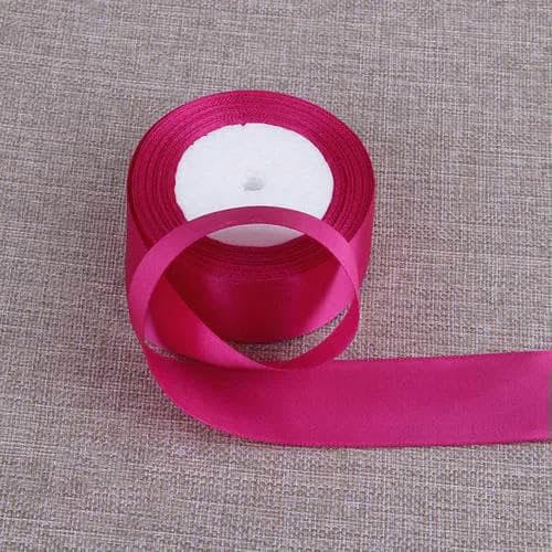 4 cm Seidensatinbänder, 22 Meter/Los, Weihnachten, Halloween, Hochzeit, Geburtstagsfeier, Geschenkband, DIY, handgefertigter Bastelstoff, 72 Fuchsia, 22 Meter Länge 4 cm Seidensatinbänder, 22 Meter/Los, Weihnachten, Halloween, Hochzeit, Geburtstagsfeier, Geschenkband, DIY, handgefertigter Bastelstoff, 72 Fuchsia, 22 Meter Länge von AYHTUD