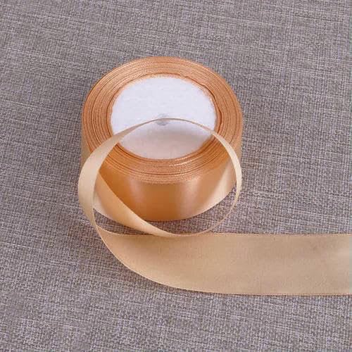 4 cm Seidensatinbänder, 22 Meter/Los, Weihnachten, Halloween, Hochzeit, Geburtstagsfeier, Geschenkband, DIY, handgefertigter Bastelstoff, 97 Gold-Champagner, 22 Meter Länge 4 cm Seidensatinbänder, 22 Meter/Los, Weihnachten, Halloween, Hochzeit, Geburtstagsfeier, Geschenkband, DIY, handgefertigter Bastelstoff, 97 Gold-Champagner, 22 Meter Länge von AYHTUD