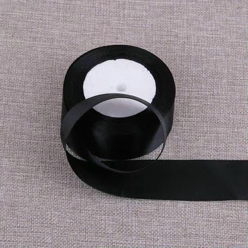 4 cm Seidensatinbänder, 22 Meter/Los, Weihnachten, Halloween, Hochzeit, Geburtstagsfeier, Geschenkband, DIY, handgefertigter Bastelstoff, schwarz, 22 Meter Länge 4 cm Seidensatinbänder, 22 Meter/Los, Weihnachten, Halloween, Hochzeit, Geburtstagsfeier, Geschenkband, DIY, handgefertigter Bastelstoff, schwarz, 22 Meter Länge von AYHTUD