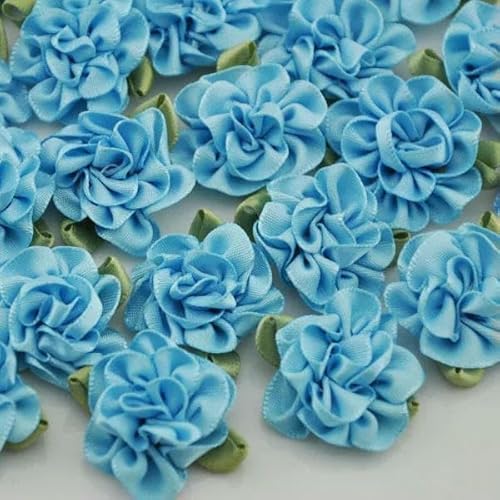 40 Stück Band Blume Nelken Applikationen Nähen/Basteln/Hochzeit Lose - Blau 40 Stück Band Blume Nelken Applikationen Nähen/Basteln/Hochzeit Lose - Blau von AYHTUD