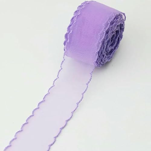 40 mm breites Organzaband aus Seide, gewelltes Haarschleifenmaterial, dekoratives Verpackungsdekor, Spitzenbänder, manuell, DIY-Hellviolett-4,5 m 40 mm breites Organzaband aus Seide, gewelltes Haarschleifenmaterial, dekoratives Verpackungsdekor, Spitzenbänder, manuell, DIY-Hellviolett-4,5 m von AYHTUD