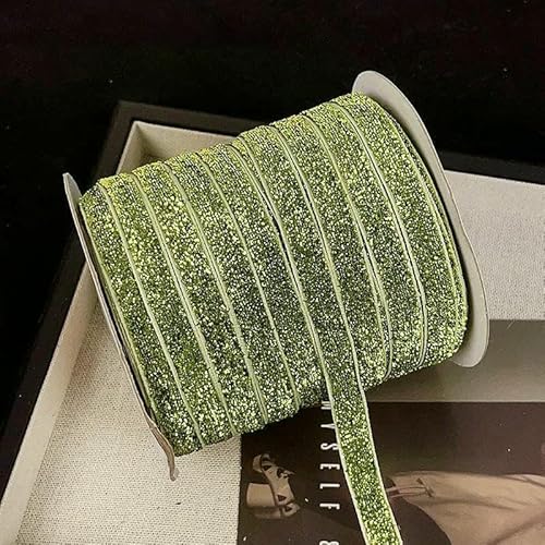45,7 m/Rolle, metallisch glitzerndes Samtband, 0,9 cm, mehrfarbiges glitzerndes Geschenkband für Heimwerker, Basteln, Weihnachtsdekoration, 05 Hellgrün, 10 mm, 45,7 m Rolle 45,7 m/Rolle, metallisch glitzerndes Samtband, 0,9 cm, mehrfarbiges glitzerndes Geschenkband für Heimwerker, Basteln, Weihnachtsdekoration, 05 Hellgrün, 10 mm, 45,7 m Rolle von AYHTUD