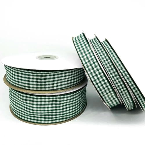 45,7 m Gingham-Bänder für Hochzeiten, Weihnachtsfeiern, Dekorationen, Verpackungen, Bastelarbeiten, Schleifen, Haare, kariertes Band, Verpackungsstoff, S024, Grün, 38 mm 45,7 m Gingham-Bänder für Hochzeiten, Weihnachtsfeiern, Dekorationen, Verpackungen, Bastelarbeiten, Schleifen, Haare, kariertes Band, Verpackungsstoff, S024, Grün, 38 mm von AYHTUD