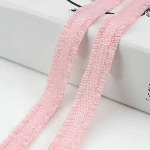 5/10/20/45 Yards Bunte Gummibänder 13,0 mm Stretchband zum Nähen von Unterwäsche, BH-Trägern, Gummiband, dekorative Spitzenbesätze-06Hellrosa-13,0 mm-10 Yards von AYHTUD