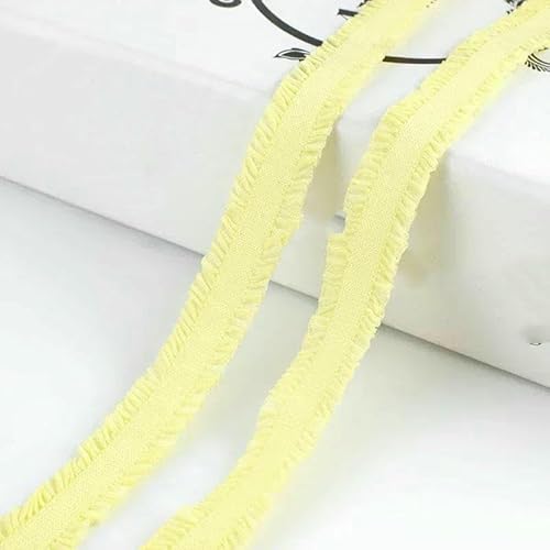 5/10/20/45 Yards Bunte Gummibänder 13,0 mm Stretchband zum Nähen von Unterwäsche, BH-Trägern, Gummiband, dekorative Spitzenbesätze-17Hellgelb-13,0 mm-20 Yards von AYHTUD
