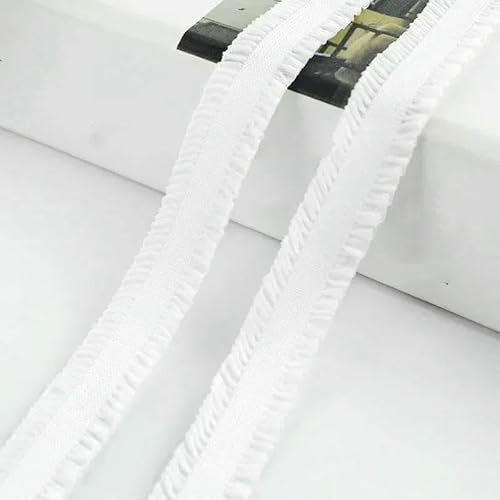 5/10/20/45 Yards Bunte Gummibänder 13,0 mm Stretchband zum Nähen von Unterwäsche BH-Trägern Gummiband Dekorative Spitzenbesätze-00Weiß-13,0 mm-5 Yards von AYHTUD