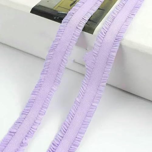 5/10/20/45 Yards Bunte Gummibänder 13,0 mm Stretchband zum Nähen von Unterwäsche BH-Trägern Gummiband Dekorative Spitzenbesätze-18Hellviolett-13,0 mm-20 Yards von AYHTUD