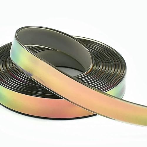 5/10 m, 12 mm, flache Silikonschnur, glänzendes Lederband, Schlüsselanhänger, Schmuck, Dekoration, Band, DIY-Nähzubehör, Grau, 12 mm, 10 Meter von AYHTUD