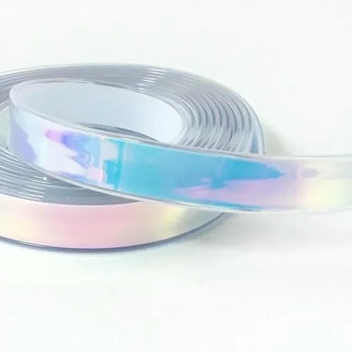 5/10 m, 12 mm, flache Silikonschnur, glänzendes Lederband, Schlüsselanhänger, Schmuck, Dekoration, Band, DIY-Nähzubehör, Grauweiß, 12 mm, 10 Meter von AYHTUD