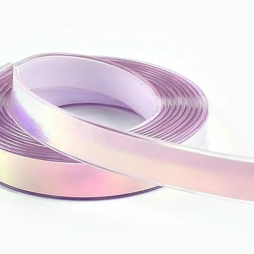 5/10 m, 12 mm, flache Silikonschnur, glänzendes Lederband, Schlüsselanhänger, Schmuck, Dekoration, Band, DIY-Nähzubehör, Hellviolett, 12 mm, 10 Meter von AYHTUD