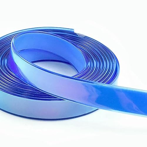 5/10 m, 12 mm, flache Silikonschnur, glänzendes Lederband, Schlüsselanhänger, Schmuck, Dekoration, Band, DIY-Nähzubehör, Königsblau, 12 mm, 5 Meter von AYHTUD
