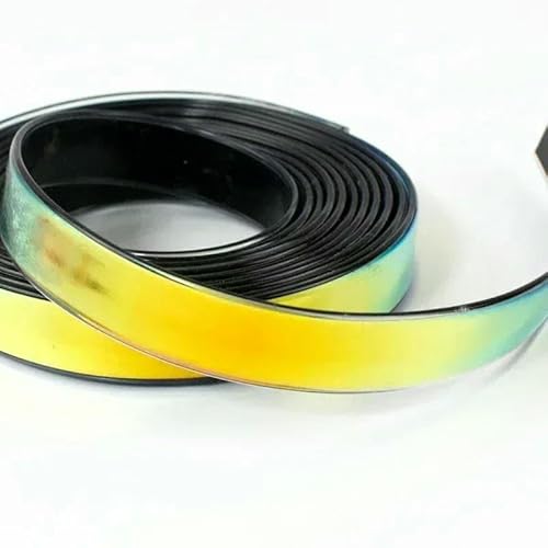5/10 m, 12 mm, flache Silikonschnur, glänzendes Lederband, Schlüsselanhänger, Schmuck, Dekoration, Band, DIY-Nähzubehör, Schwarz, 12 mm, 5 Meter von AYHTUD