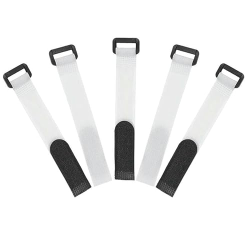 5–100 Stück wiederverwendbare Nylon-Kabelbinder mit Klettverschluss und Schnalle, Draht-Organizer, selbstklebende Wickelfolie, Kunststoffbündel, Gürtelverschlussbänder, Weiß, 500 mm x 5 Stück 5–100 Stück wiederverwendbare Nylon-Kabelbinder mit Klettverschluss und Schnalle, Draht-Organizer, selbstklebende Wickelfolie, Kunststoffbündel, Gürtelverschlussbänder, Weiß, 500 mm x 5 Stück von AYHTUD