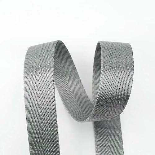 5 Meter 20/25/32/38/50 mm Nylon-Gurtband, 1 mm dick, einfarbiges Band für Schrägband für Auto-Rucksäcke, Grau, 25 mm 5 Meter 20/25/32/38/50 mm Nylon-Gurtband, 1 mm dick, einfarbiges Band für Schrägband für Auto-Rucksäcke, Grau, 25 mm von AYHTUD